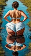 Отражения красотки в луже